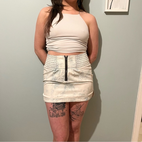 Roxy Sky Blue Acid Wash Skirt - Picture 12 of 13